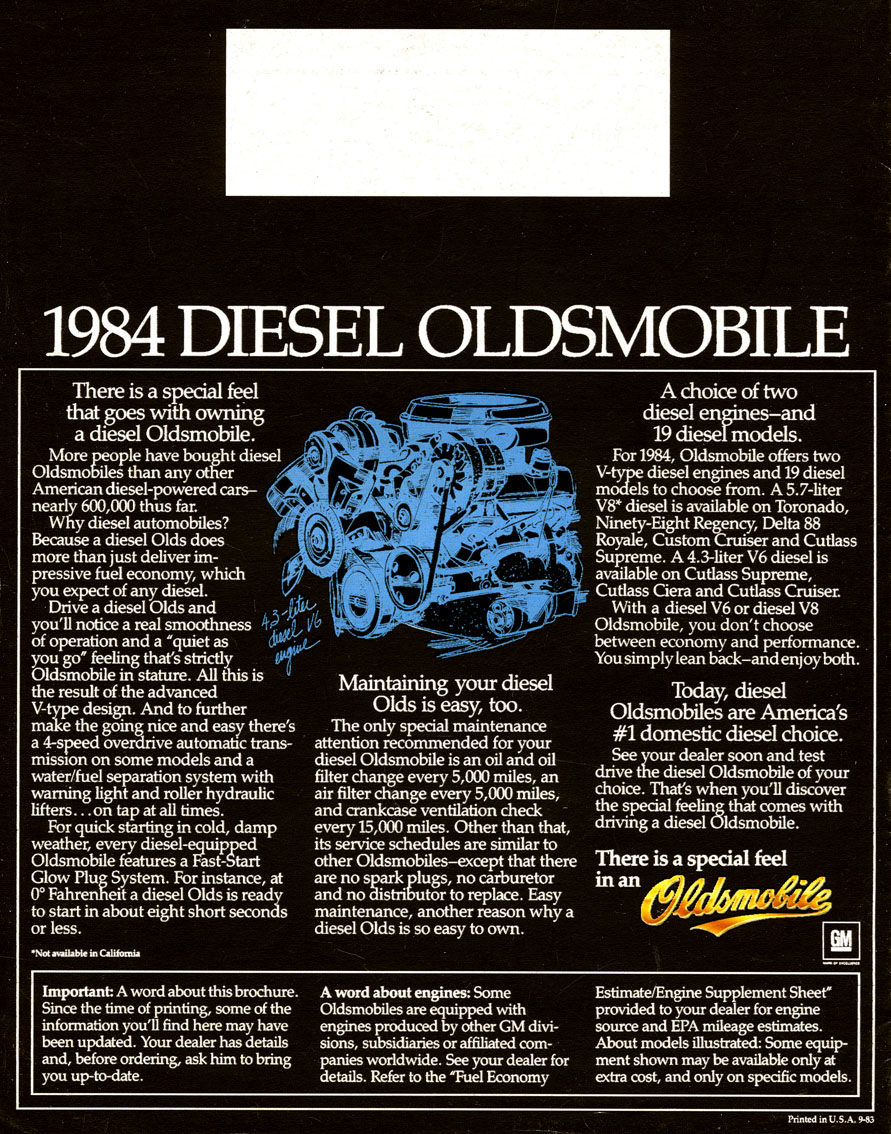 1984 Oldsmobile Full-Line Brochure Page 17